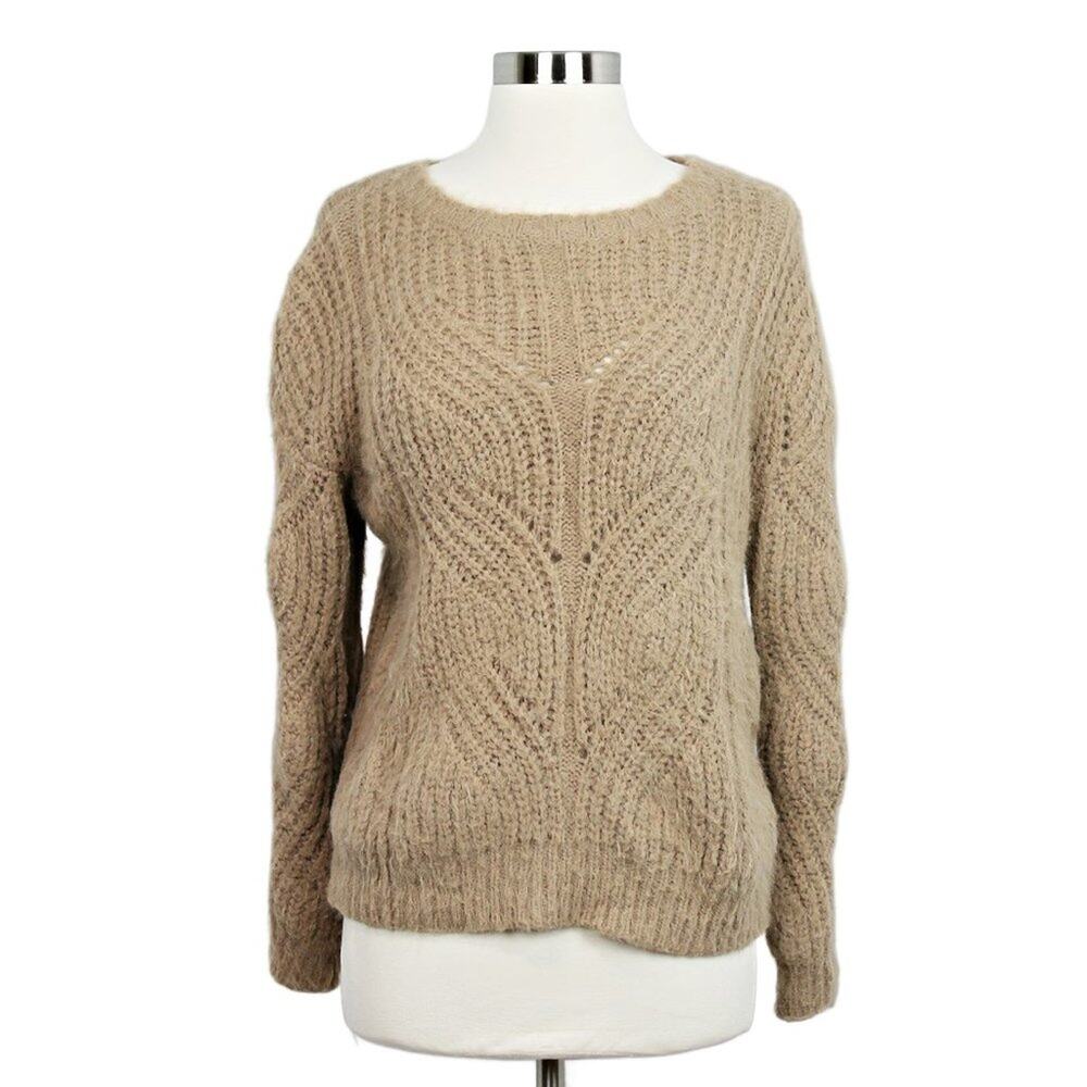 Philosophy Women's Chunky Knit Sweater Camel Sable Tan Size Small